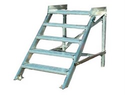 Алюминиевый трап с подмостком Krause передвижной, 800мм 4 ступени 45° 810397 - фото 11586