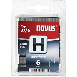 Тонкие супертвердые скобы для степлера Novus тип 37 H 37/6S 2000 шт - фото 126802