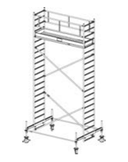 Алюминиевая вышка-тура Krause Stabilo 100 6,4м 731074 - фото 157208