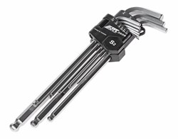 Набор удлиненных шестигранных ключей с шаром 1/16"-3/8" 9 предметов JTC-3506 - фото 166762