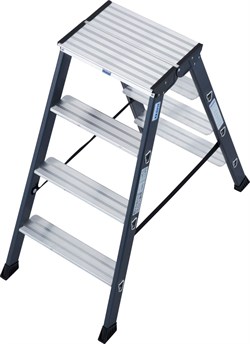 Двухсторонняя анодированная стремянка Krause SePro D 2х4 125811 - фото 318703