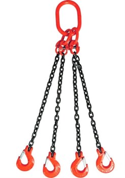 Строп цепной TOR 4СЦ г/п 8,0 т 5,0 м с самозакрывающимися крюками (Звено РТ3 - 8,0 т), шт - фото 358428