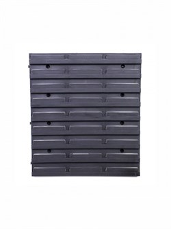 Крепежный щит на стену для лотков для мелочей QBRICK SYSTEM FIXING WALL 350 BLACK 350х18х386мм 10501244 - фото 380455