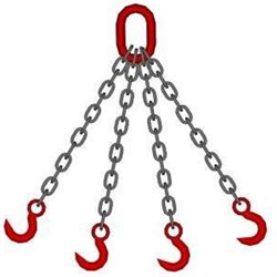 Строп цепной TOR 4СЦ г/п 6,4 т 3,0 м звено NORY025 крюки с широким зевом 3,2т