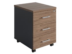 Тумба выкатная ПРАКТИК NPW-406 L3 темный орех/антрацит S36099400017 - фото 709578