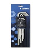 Набор угловых шестигранных ключей Witte 9 шт 45030