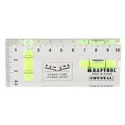 Магнитный мини-уровень Kraftool Crystal 100мм, 2 глазка 1-34865-040