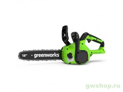 Пила цепная аккумуляторная 24V GREENWORKS GD24CS30K4 с АКБ 4 АЧ и ЗУ Greenworks 2007007UB