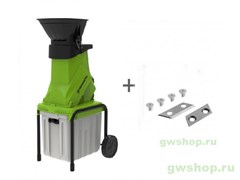 Измельчитель электрический GREENWORKS GACSB+ комплект ножей в подарок! Greenworks 2206707, 2930107