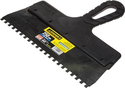 Зубчатый шпатель Stayer "PROFESSIONAL" нержавеющий 250мм 6х6 1009-25-06
