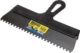 Зубчатый шпатель Stayer "PROFESSIONAL" нержавеющий 300мм 6х6 1009-30-06