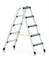 Двухсторонняя анодированная стремянка Zarges Z600 2x8 41437 - фото 100285